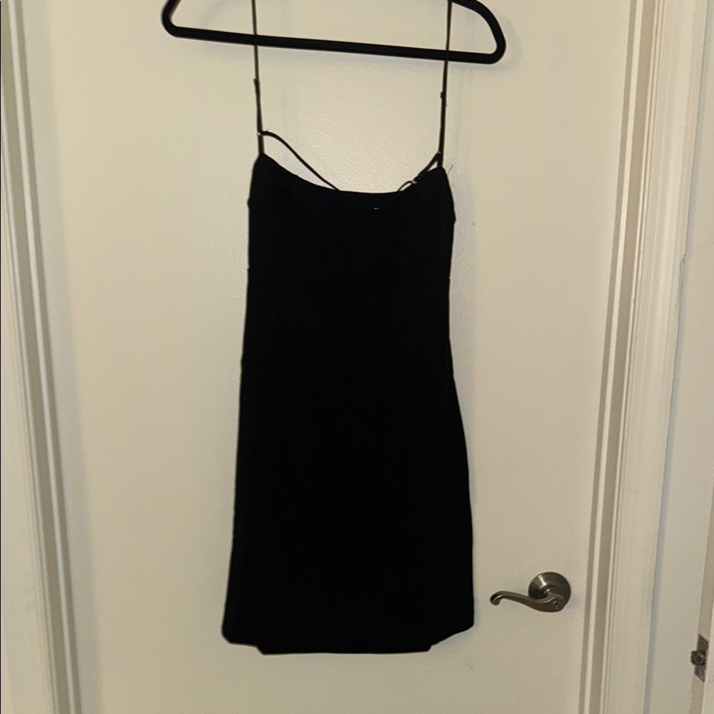 Black Spaghetti Strap mini Dress